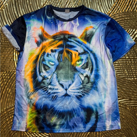 SHEIN Other - SHEIN Multicolor Tiger Print Kids Tee